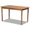 Baxton Studio Sanford Mid-Century Modern Tan Faux Leather and Walnut Brown Finished Wood 5-Piece Dining Nook Set 184-11346-11347-11348-9305-Zoro - alternate 4